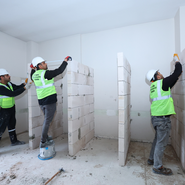 KAYMEK Yeşil Mahalle Sosyal Tesisleri'nde bakım çalışması yapılıyor