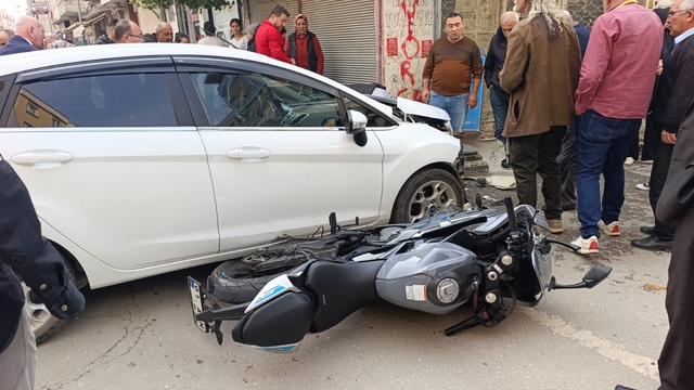 Osmaniye'de otomobille çarpışan motosikletin sürücüsü yaralandı