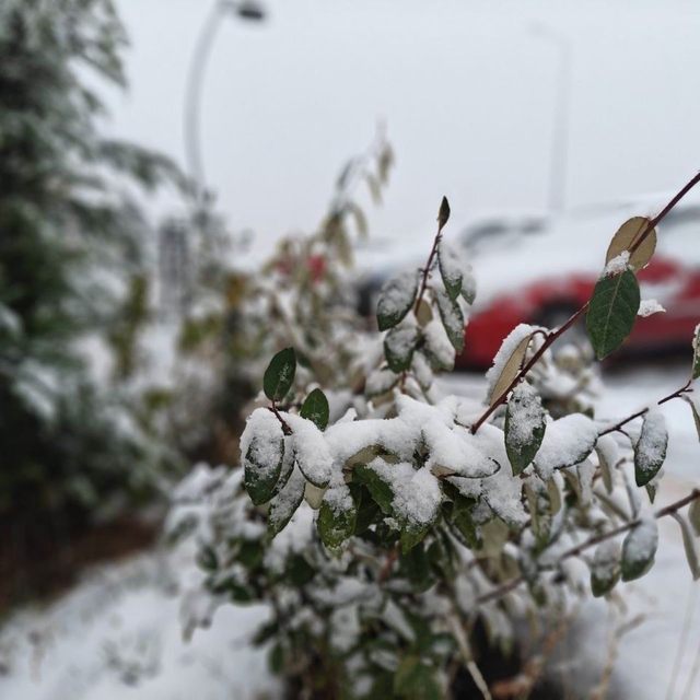 Kayseri'nin yüksek kesimlerine kar yağdı