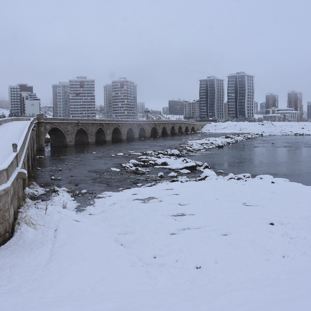 Sivas'ta kar yağışı etkili oldu