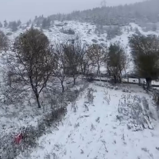 Adana'nın yüksek kesimlerine kar yağdı