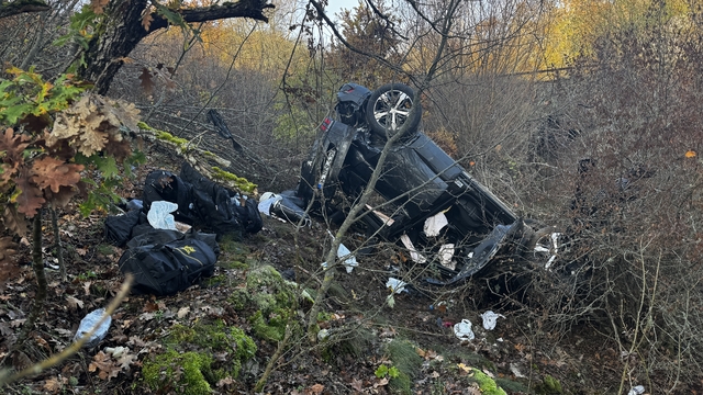 Kırklareli'nde SUV tipi aracın devrilmesi sonucu 8 düzensiz göçmen yaralandı