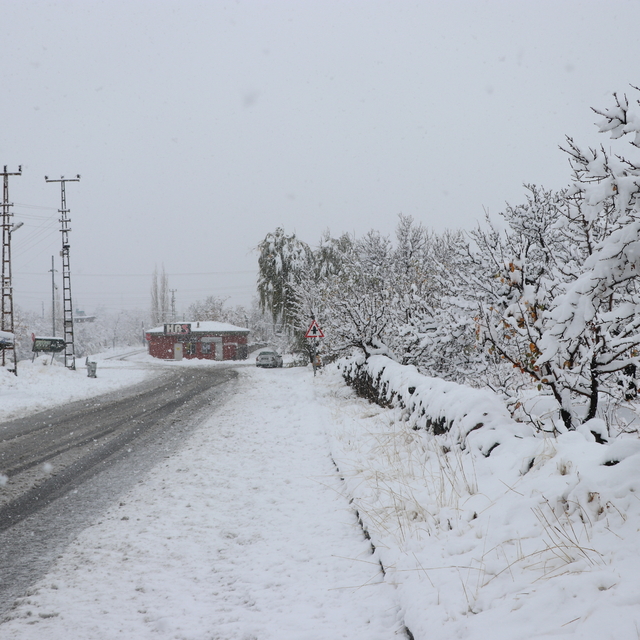 Kayseri'de kar yağışı