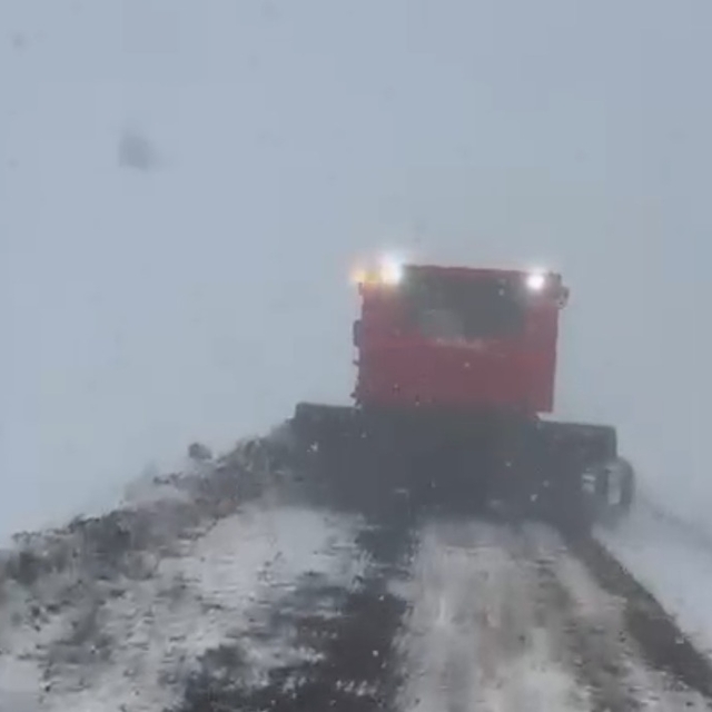 Karlıova'da kar yağışı