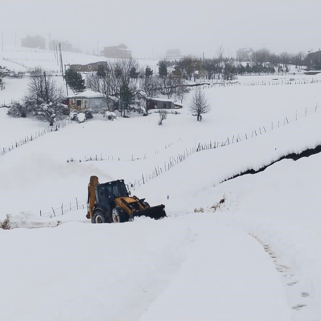 Ordu'da karla mücadele çalışmaları