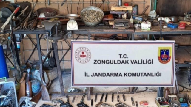 Zonguldak'ta silah kaçakçılığı operasyonunda 2 tutuklama