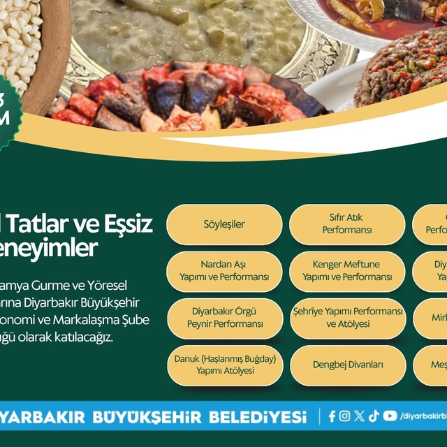 DBB Mezopotamya Gurme Fuarında Diyarbakır mutfağını tanıtacak