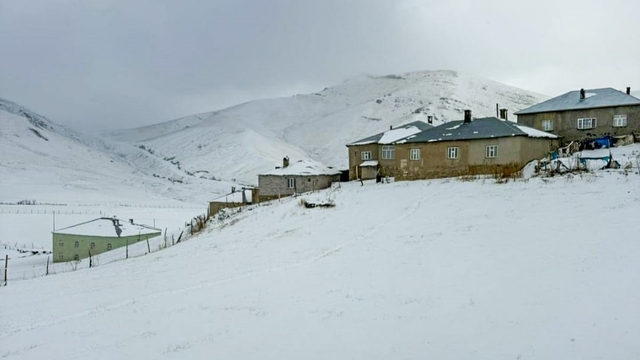 Van'da Karabet Geçidi'nde kar yağışı etkili oldu (2)