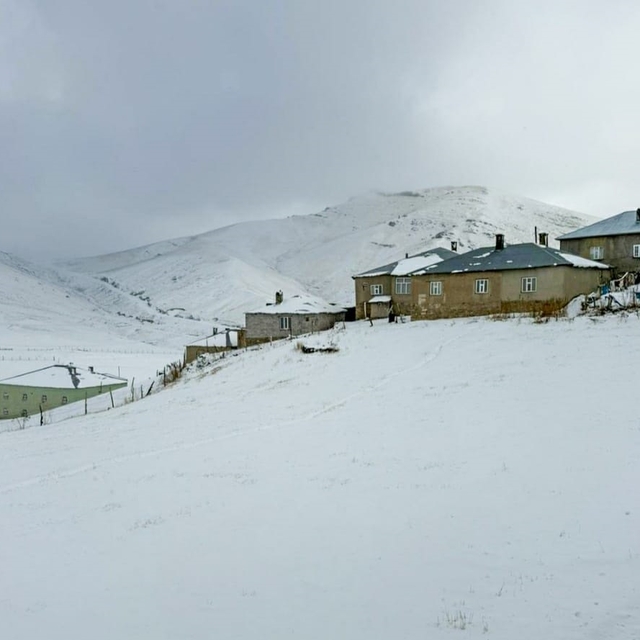 Van'da Karabet Geçidi'nde kar yağışı etkili oldu (2)