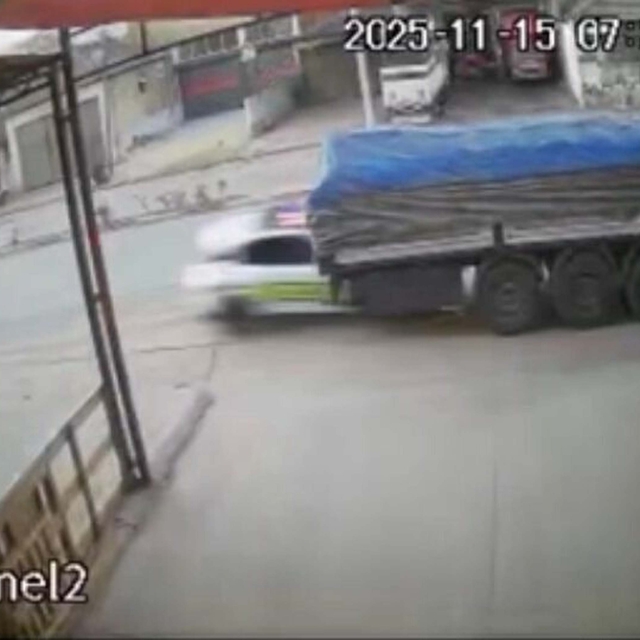 Manisa'da polisin şehit olduğu kaza kamerada