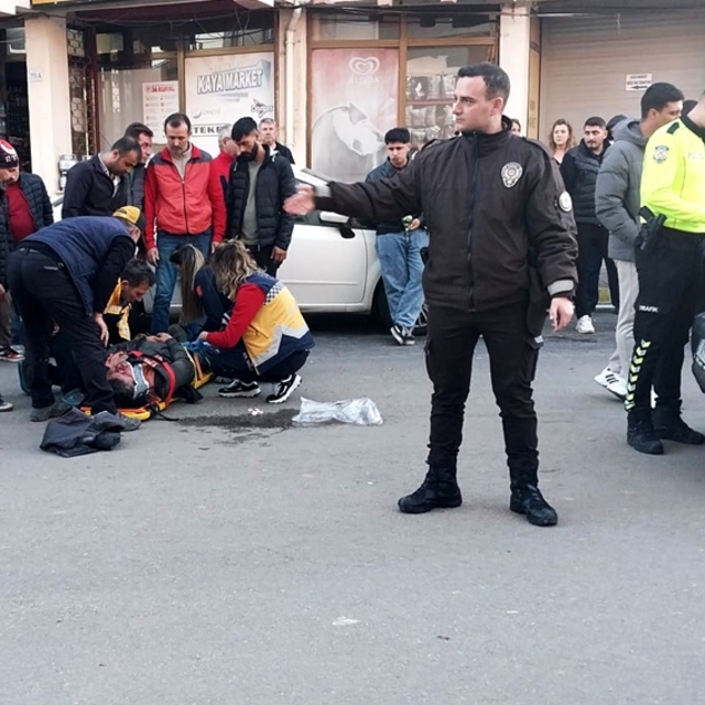 Gelibolu'da meydana gelen kazada motosiklet sürücüsü yaralandı