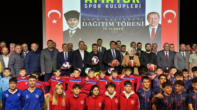 Düzceli amatör sporculara 1 milyon liralık malzeme hibesi