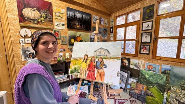 Yayla kültürünü ve Uzungöl'ün unutulan hikayelerini tuvale taşıyor