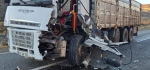 Siirt'te iki kamyon kafa kafaya çarpıştı: 1 yaralı