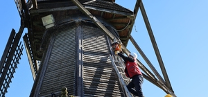 Tarihi Çark ve Yel Değirmeni'nde restore çalışmaları başladı