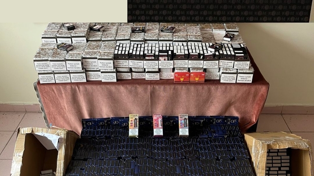 Kastamonu'da 61 bin 100 adet makaron ele geçirildi