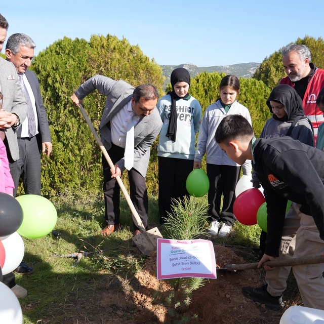 Gazze'deki çocukların hatırasına Muğla'da anlamlı fidan dikimi programı