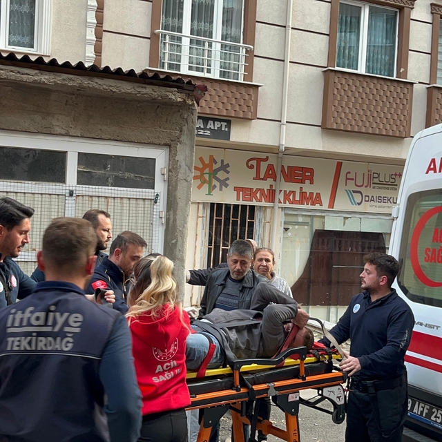 Tekirdağ'da alkollü vatandaş merdiven boşluğuna düştü