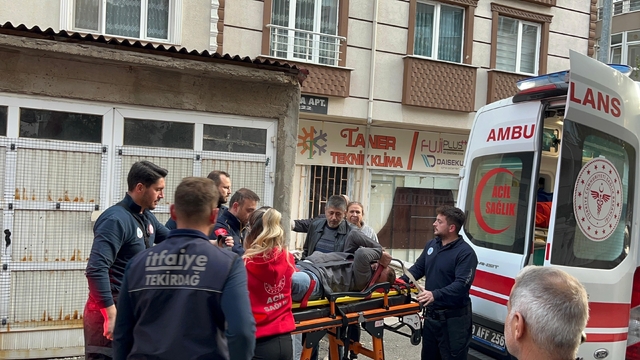 Tekirdağ'da alkollü vatandaş merdiven boşluğuna düştü