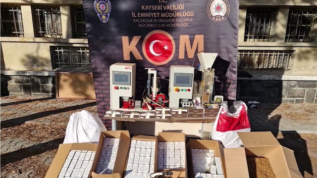 Kayseri'de 49 bin adet makaron ele geçirildi