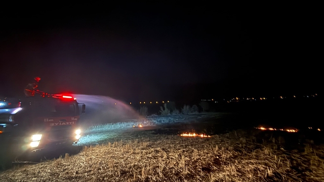 Bucak'taki arazi yangını söndürüldü