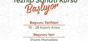Niğde'de tezhip sanatı kursuna başvurular başladı