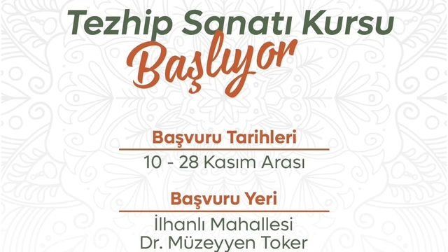 Niğde'de tezhip sanatı kursuna başvurular başladı