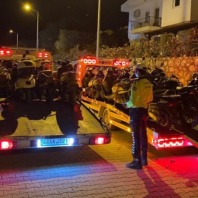 Datça'da motosiklet denetimi