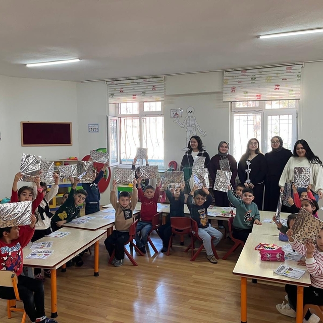 Ana sınıfı öğrencileri geri dönüşüm hakkında bilgilendirildi