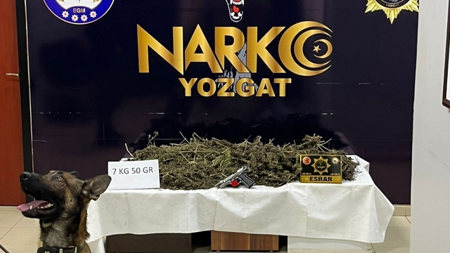 Yozgat'ta 7 kilo esrar ele geçirildi