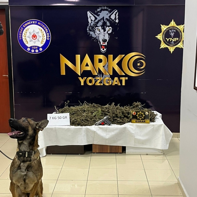 Yozgat'ta 7 kilo esrar ele geçirildi