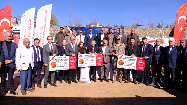 İdil'de 107 ton kırmızı mercimek tohumu dağıtıldı