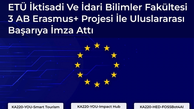 ETÜ İktisadi ve İdari Bilimler Fakültesi 3 AB Erasmus+ projesi ile uluslararası başarıya imza attı