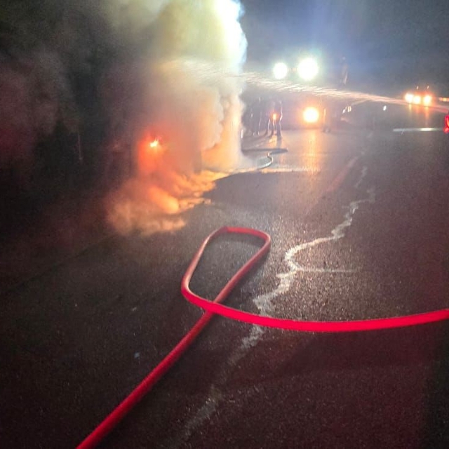 Şanlıurfa'da salça yüklü tır alev alev yandı