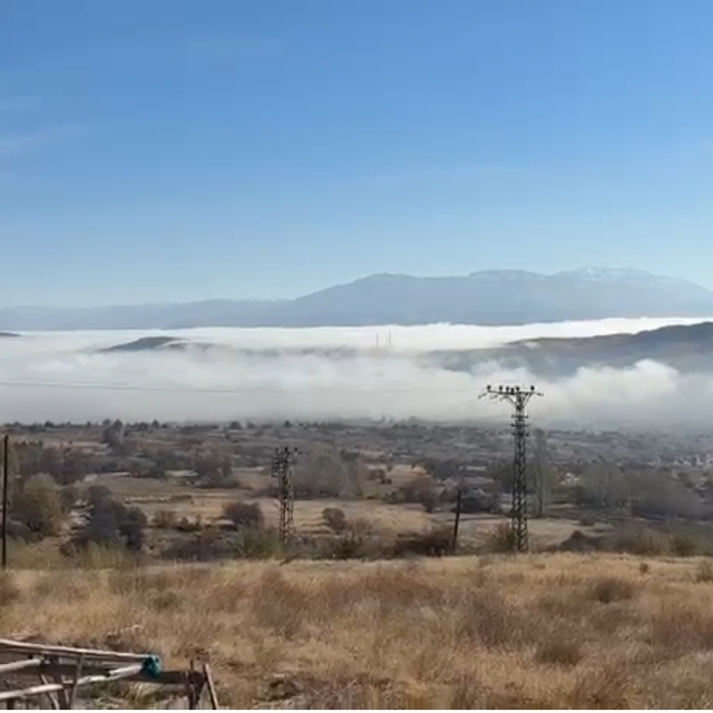 Doğanşehir'de sis etkili oldu