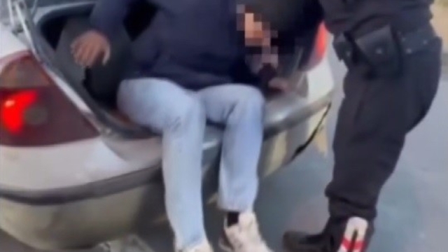 Erzincan'da otomobilin bagajında 2 kaçak göçmen yakalandı