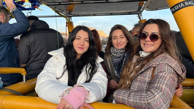 Kapadokya'da balonlar bu kez öğretmenler için havalandı