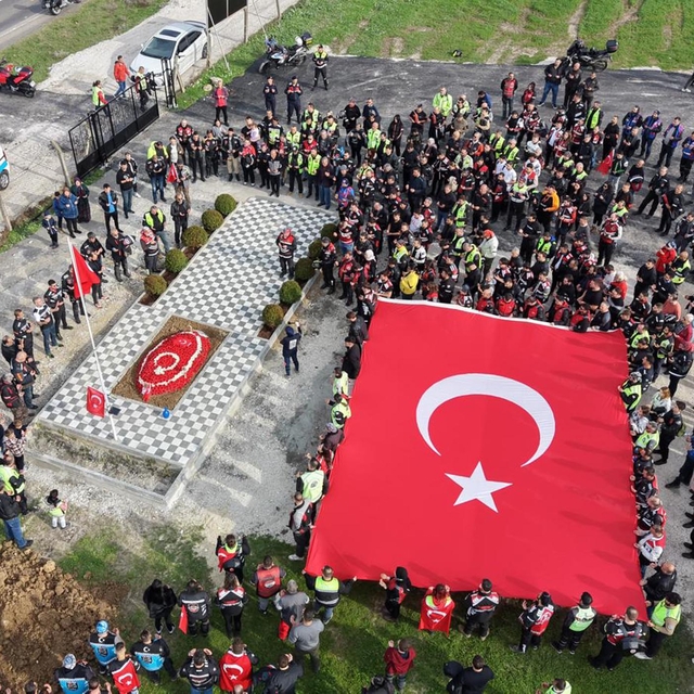 Trakya'daki 500 motosiklet tutkunundan şehit ailesine ziyaret