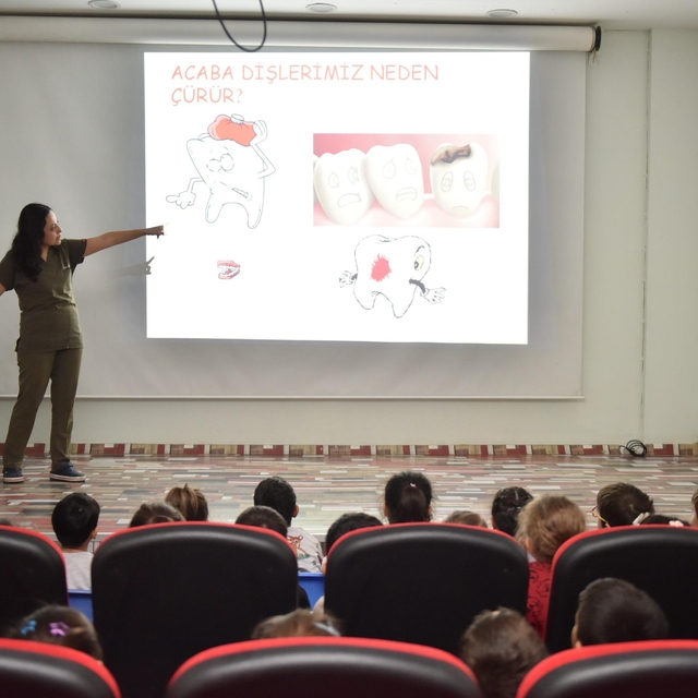 Kepez'de miniklere diş sağlığı eğitimi