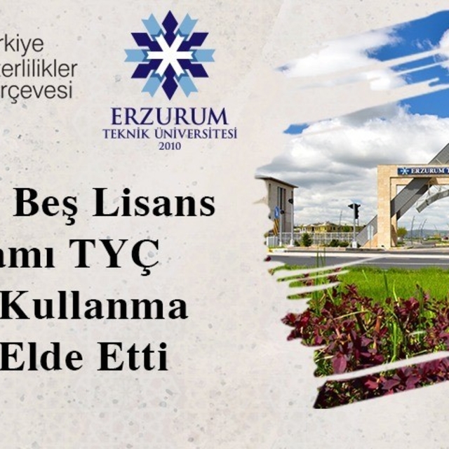 ETÜ'nün beş lisans programı TYÇ logosu kullanma hakkı elde etti