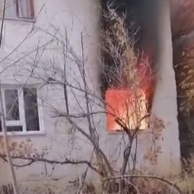 Amasya'da 2 katlı binada yangın