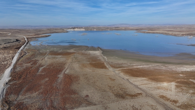 Koçhisar Barajı'nda kullanılabilir su seviyesi kuraklık nedeniyle yüzde 1'in altına düştü