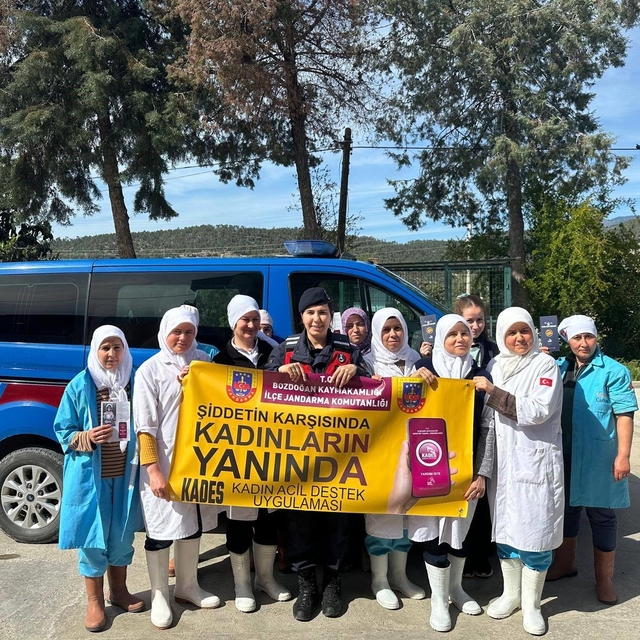 Bozdoğan'da kadınlara KADES bilgilendirmesi