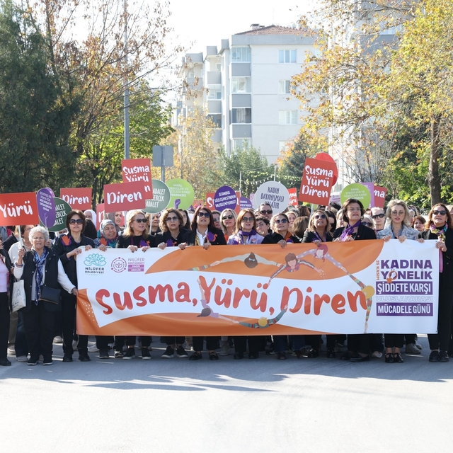 Nilüfer'de kadınlardan şiddete karşı ortak ses: "Susma, yürü, diren"