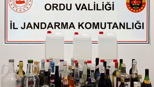 Ordu'da 205 litre sahte alkol ele geçirildi