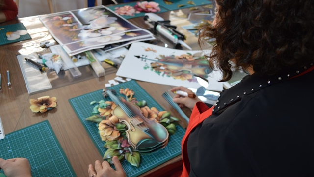 Ordu'da yükümlülere yönelik kağıt rölyef kursu düzenlendi