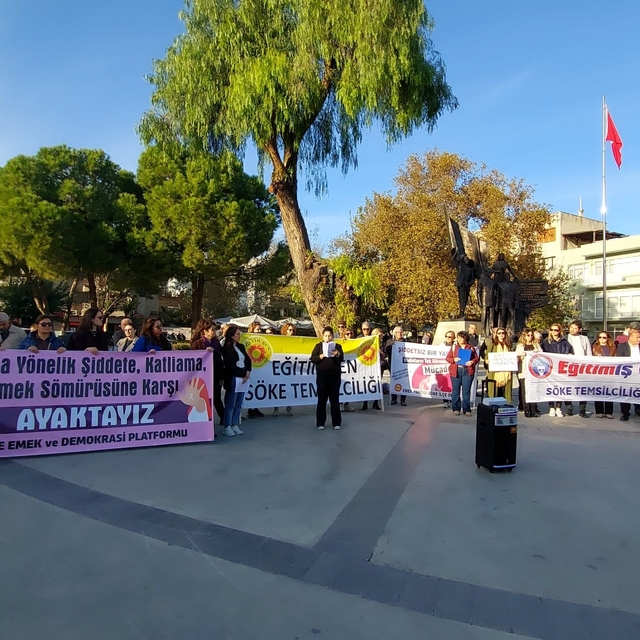 Söke'de Kadına Şiddete Karşı Farkındalık Yürüyüşü düzenlendi