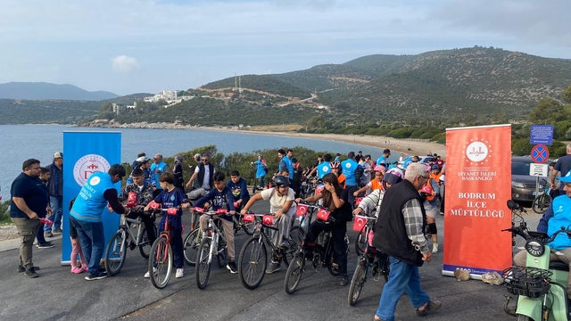 Bodrum'da "Pedal çevir, adım at" etkinliği düzenlendi
