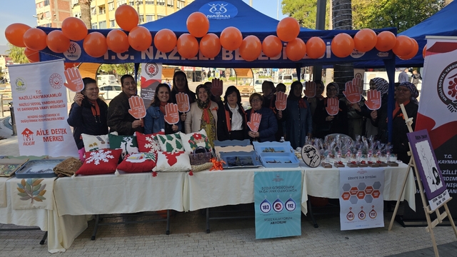 El emeği ürünleriyle 'kadına şiddete' dikkat çektiler