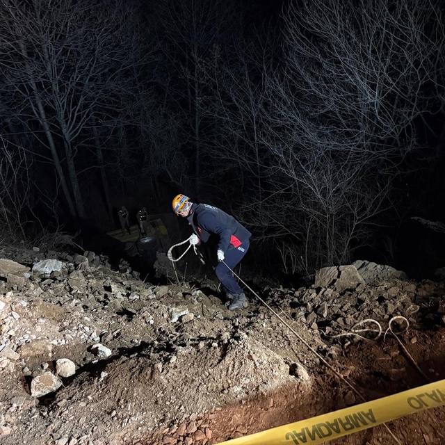 Kamyon uçuruma yuvarlandı, sürücüsü öldü